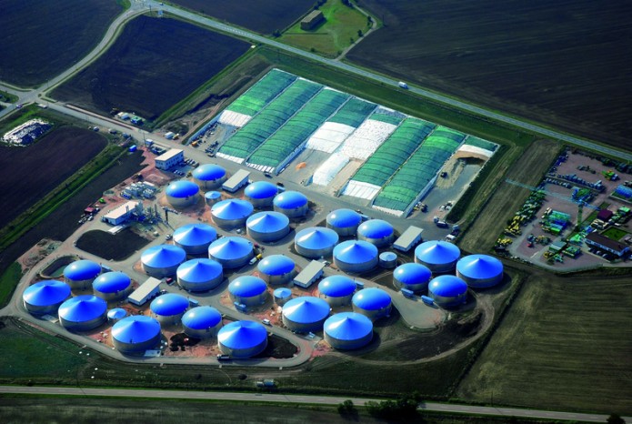 Usine de méthanisation de Kônnern. Source: http://www.weltec-biopower.de/