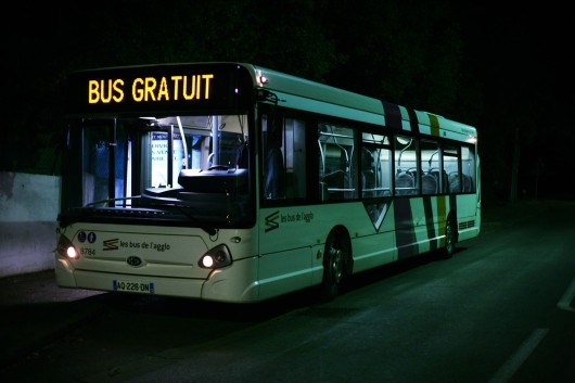 Bus gratuit à Aubagne (France). Photo : Audrey Cerdan / Rue89